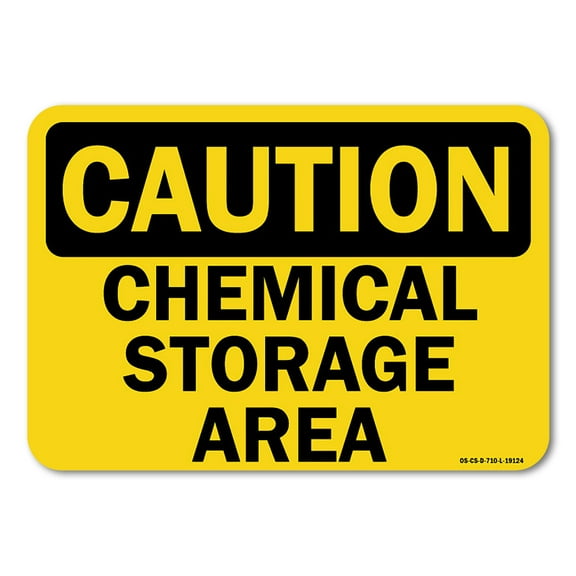 OSHA Caution Decal - Chemical Storage | Decal | Protect Your Business, Work Site, Warehouse & Shop Area |  Made in the USA