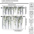 thumbnail image 5 of Vintage Watercolor Floral Valance Leaf Curtains Spring Plants Kids Bedroom Decorate Blackout Window Treatment for Living Room Kitchen Cafe Home Decor Window Drapes 54x18 Inch + 27x24 Inch X 2, 5 of 5