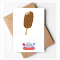 thumbnail image 1 of Crispy Chocolate Sweet Ice Happy Birthday Greeting Cards Envelopes Blank, 1 of 3