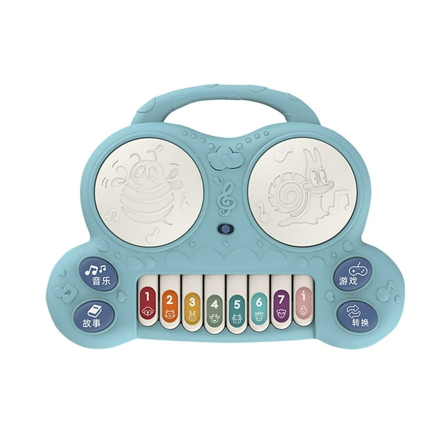 Juguetes Para Niño Educación Infantil: Tambores de palmas, juguetes, piano multifuncional, aprendizaje educativo, órgano electrónico de doble tambor Juguetes Para Bebe 1 Año