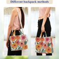 thumbnail image 4 of FORMRS Womens Corduroy Tote Bag Crossbody Shoulder Handbag with Pocket, Hand Drawn Floral, 4 of 7