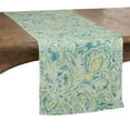 thumbnail image 2 of Fennco Styles Traditional Distressed Paisley Design 100% Linen Table Collection, 2 of 11