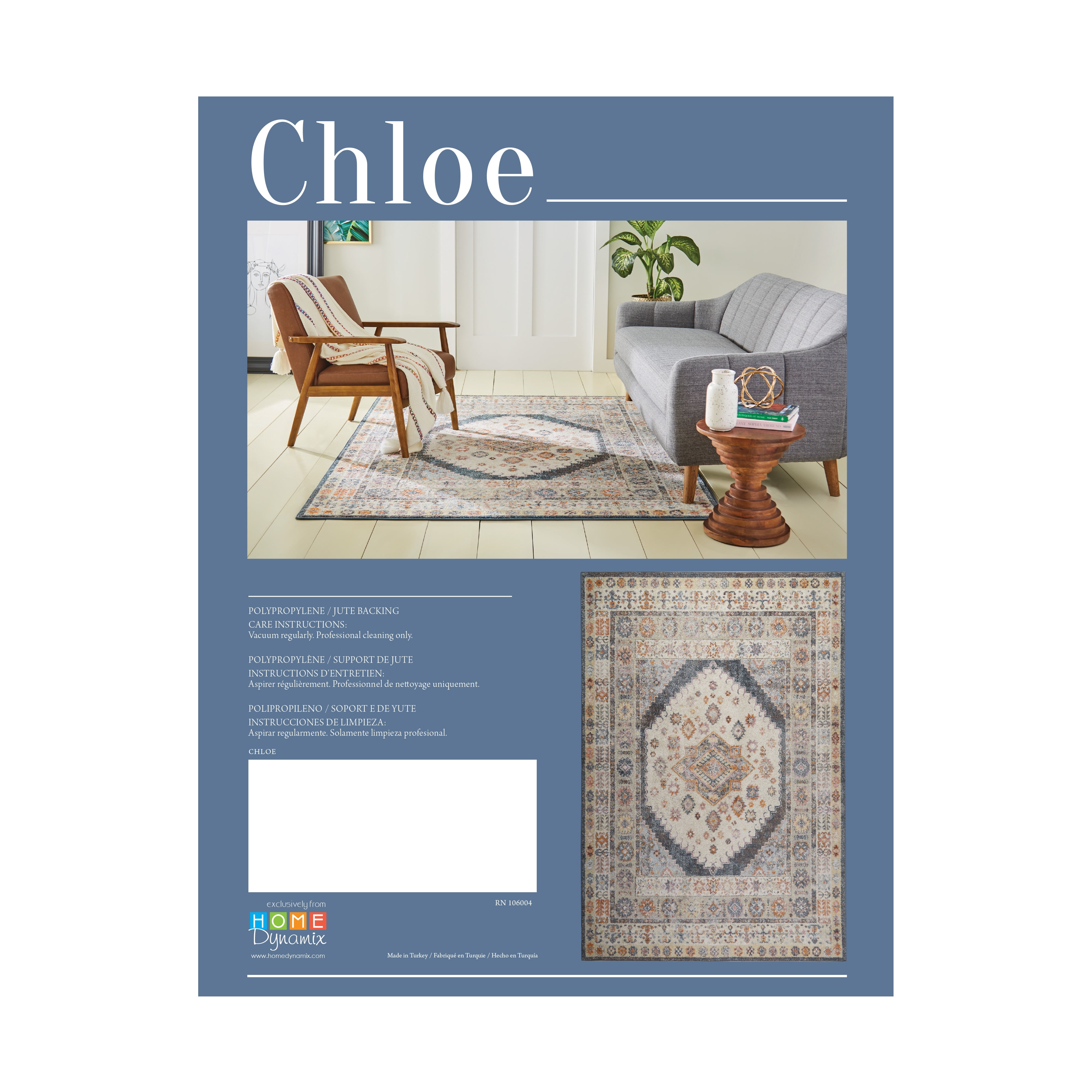 Home Dynamix Rugs Chloe Mars 7031-100 Geometric Border Ivory