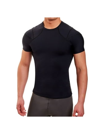 Tommie Copper Mens Full Zip Compression Shirt w/ Back Support 