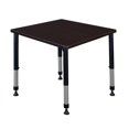 thumbnail image 1 of Regency TB3030MWAPBK 30 Po Kee Table de Classe Réglable en Hauteur Carrée&44; Noyer Moka, 1 of 1