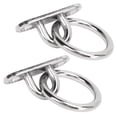 thumbnail image 2 of 2pcs Stainless Steel Pad Eye Plate High Strength Highly Polished Heavy Duty Pad Eye Plate with Round Rings for Marine 5MM, 2 of 14