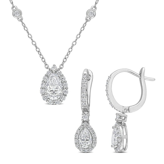 Everly Women's Created Moissanite Sterling Silver Jewelry Set