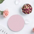 thumbnail image 4 of RYLABLUE Ensemble de 6 sous-Verres Ronds Style Nordique Motif Géométrique Rose pour Boissons, sous-Verres en Céramique Absorbants avec Base en Liège pour Décoration de Table Basse de Cuisine Maison, 4 of 5