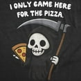 thumbnail image 2 of Mens Funny T Shirt I Only Came Here for The Pizza Sarcastic Reaper Graphic Novelty Tee for Men Graphic Tees, 2 of 9