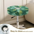 thumbnail image 4 of ZIATUBLE Palm Leaves Koalas Bar Stool Seat Covers Soft Stool Cushion Covers Circle Set of 2 Piece Replacement Seat Cover for Vanity Stool 13"-15" Easy to Install Elastic Stool Cushion Cover, 4 of 6