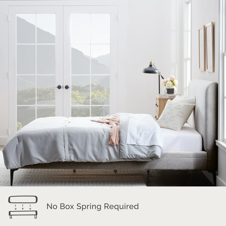 My Texas House Newcastle Upholstered Platform Bed King Light
