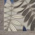 thumbnail image 4 of Nourison Aloha Indoor/Outdoor Grey/Blue 5'3" x 7'5" Area Rug, (5x7), 4 of 14