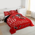 thumbnail image 3 of Castle Fairy Eat Sleep Football Queen Comforter Set,Sport Game Rugby Bedding Comforter Set, 3 of 8