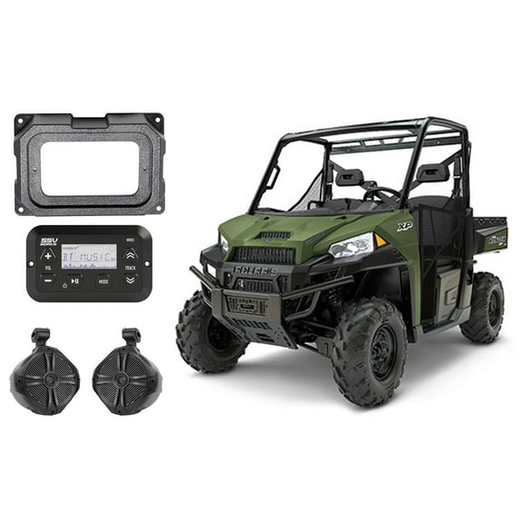 2018 Polaris Ranger XP1000 Digital Media Bluetooth Receiver 2) 8" Tower Speakers
