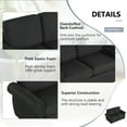 thumbnail image 5 of CoSoTower 57.9" Orisfur Pull Out Sofa Bed Loveseat Sleeper with Twin Size Memory Mattress with Two USB Ports for Living Room Spaces, Black, 5 of 9