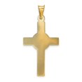 thumbnail image 4 of 14k Yellow Gold Flat back Polished and satin Polished Satin and Sparkle Cut Crucifix Pendant Necklace Measures 40.5x20.5, 4 of 6