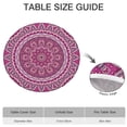 thumbnail image 5 of 44in Round Tablecloth with Elastic Edge, Waterproof Fitted Table Cover for 36-44" Tables, Floral Theme Polyester Reusable Table Cloths Wipe Clean for Picnic, Dining, Outdoor Use and Party Decor, 5 of 7