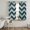 Teal, Black, Gray, variant on Abstract Teal Sheer Curtains 72 Inch Length 2 Panels Set, Geometric Zigzag Waves Bohemian Stripes Voile Window Treatment Rod Pocket Curtains Sheers Drapes for Bedroom/Living Room/Kitchen 52"x72"x2