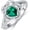 6, variant on 925 Sterling Silver Rose Flower Ring 6.5X6.5 mm Heart Shape Emerald Flower Engagement Ring for Women