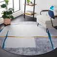 thumbnail image 2 of SAFAVIEH Tacoma Gemma Abstract Machine Washable Area Rug, Grey/Light Grey, 8' x 8' Round, 2 of 8