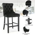 thumbnail image 4 of Recaceik Farmhouse Kitchen Island Stools Set of 2, Velvet Tufted Upholstered Counter 27.2'' Height Bar Stools with Back and Footrest, 4 of 5