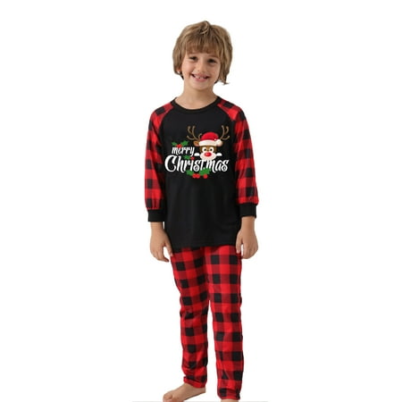 

Azrian Family Christmas Pjs Matching Sets Winter 2023 Plus Size Christmas Tree Print Top Pants Suit Family Parent-child WearHomewear Round Neck Long Sleeve Pajamas Two-piece Sets 6-7Y Red on Sale