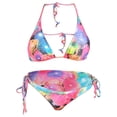 thumbnail image 1 of Fvwitlyh Maillot de Bain Femme Bikini à Lacets à Motif Coloré Imprimé, 1 of 5
