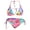 Pink, variant on Aayomet Women's Bikini Swimsuits Women's Hanging Neck Lace Up Bikini Colorful Pattern Printed Swimsuit,Navy XL