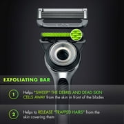 Gillette Labs with Exfoliating Bar Mens Razor - 1 Handle, 3 Blade Refills and Travel Case