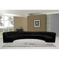 thumbnail image 2 of Maklaine 8-Piece Modular Contemporary Velvet Sectional Sofa in Black, 2 of 4