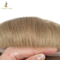 thumbnail image 3 of Lyricalhair Toupee for Men Full Lace Hairpieces Human Hair Replacement System 8"X10" Transparent Lace Mens Toupee Human Hair Units for Man Bleached Knots Male Hair Prosthesis, 3 of 7