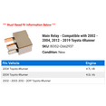 thumbnail image 2 of Main Relay - Compatible with 2002 - 2004, 2012 - 2019 Toyota 4Runner 2003 2013 2014 2015 2016 2017 2018, 2 of 2