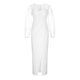 thumbnail image 3 of Vestido largo de noche de encaje sin espalda sin tirantes de manga larga sexy de moda para mujer Fridja  yut351, 3 of 7