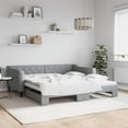 thumbnail image 1 of vidaXL Daybed with Trundle Light Grey 100x190 cm Fabric, 1 of 5