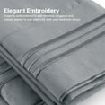 thumbnail image 5 of CGK Linens 6-Piece Extra Deep Pocket Sheet Set With Extra Matching Pillowcases - Queen Size Bed Sheets Fits 18"-24" Mattresses, Steel Blue, 5 of 7