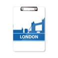 thumbnail image 1 of Londres Angleterre Bleu Point de Repère Modèle Presse-Papiers Dossier Écriture Pad Support Plaque A4, 1 of 4