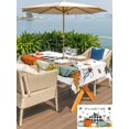 thumbnail image 4 of Outdoor Tablecloth with Umbrella Hole and Zipper, Orange Pumpkins Fall Rectangle Table Cloth 60x84 Inch Waterproof Tablecloth, Thanksgiving Botanical Maple Leaves Picnic Table Cover for Patio Camping, 4 of 7