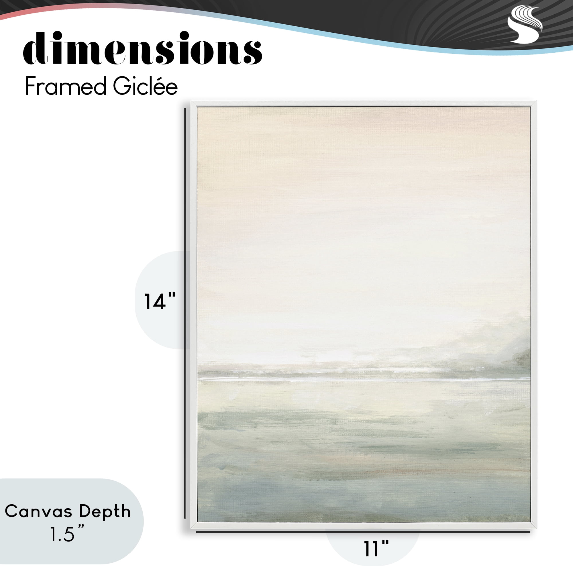 Stupell Industries Light Fog Atmosphere White Framed Giclee Art, design by Patricia Pinto