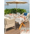 thumbnail image 5 of Outdoor Tablecloth with Umbrella Hole for Patio/Picnic/Party/Camping, Vintage Leaves Waterproof Table Cloth Rectangle Table Cover Washable, Summer Botanical Pastoral Watercolor Rustic (60"x 102"), 5 of 8