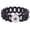 Black, variant on Snap Jewelry Silicone Stretch Bracelet in Blue with Single Snap Holder, 6.25 Inch Length