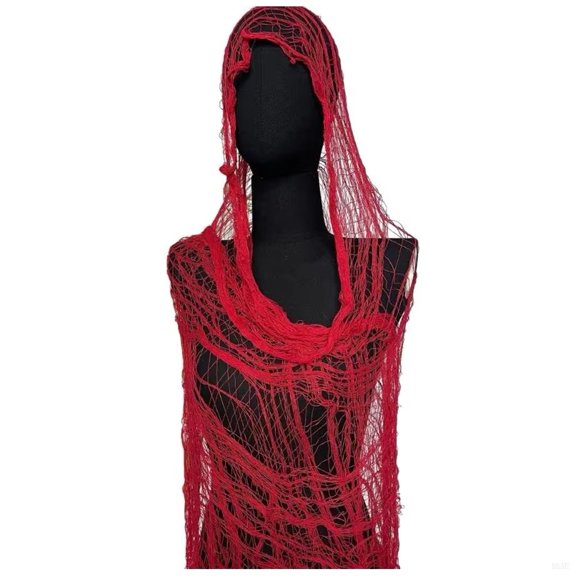 Vjnyvs Cotton Shawls and Wraps, Distressed Ripped Netted Scarf Lightweight Y2K Shawls and Wraps for All Seasons