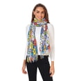 thumbnail image 2 of FORMRS Womens Scarf Winter Soft Long Big Warm Shawls Wrap Tassel Scarves, Floral Fiesta, 2 of 9