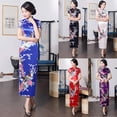 thumbnail image 3 of ALSLIAO Vestido tradicional chino cheongsam para mujer, por encima de la rodilla, con abertura, color violeta, talla M, 3 of 7