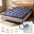 thumbnail image 6 of LUVCMFT Quilted Fitted Mattress Pad, Thick Mattress Topper, Breathable Fluffy Mattress Cover Padded, Mattress Protector with Overfilled Down Filling, Triangles, King Size, 6 of 8