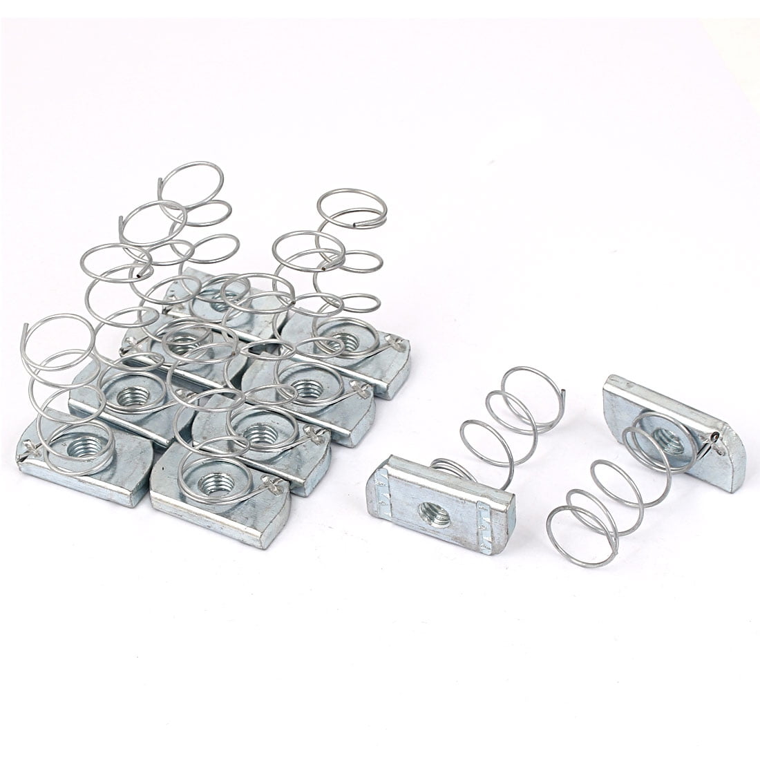 Uxcell M8x6mm Zinc Finish Spring Channel Nuts for Unistrut Channels