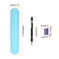 thumbnail image 2 of Uxcell Silicone Memo Wrist Band 9.37"x1.8" Wearable Slap Bracelets Line Wristbands with Pen and Eraser, Blue, 2 of 6