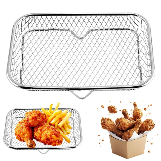 1Pc Air Fryer Rack Air Fryer Accessory Rack For Kitchen,Stainless Steel (A)