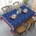 thumbnail image 2 of Patriotic Rectangle Tablecloth 60x84 Inch Memorial Day Independence Day American Flag Rectangle Tablecloth Washable Microfiber Tablecloth Decorative Table Covers for Picnic Party, 2 of 6