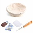 thumbnail image 1 of babydream1 Panier à Pain de Forme Ronde Levain Prouvant le Kit de Sac à Pain de Grattoir de Pâte Métallique de Récipient, 1 of 1