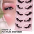 thumbnail image 5 of HY5-10(J)$Hot sale 5 pairs of oblique flying fox false eyelashes natural thick eyelashes simulated cat eye eyelashes, 5 of 6